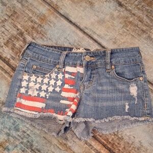 Altar'd State Distressed Flag Jean Shorts. Excellent Condition Size 1